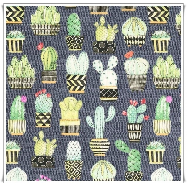 Retal tela cactus 62 x 58 cms