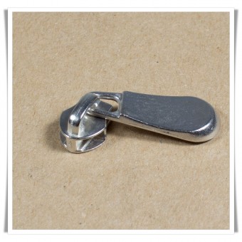 Tirador para cremallera zip color plata-mercería online