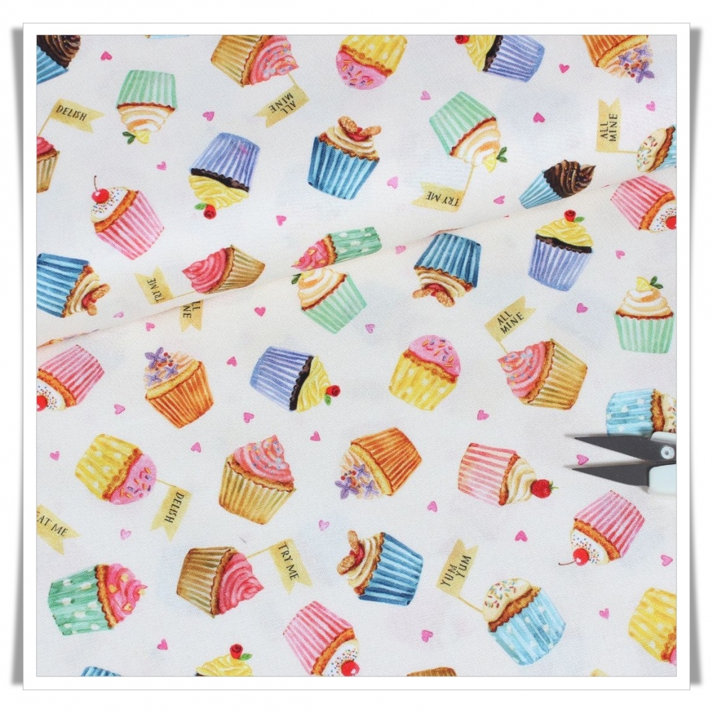 Tela patchwork fat quarter cupcakes