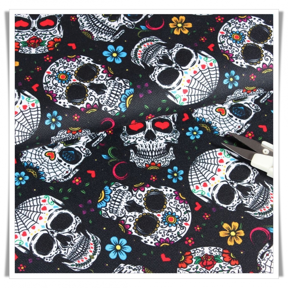 Retal tela calaveras mexicanas