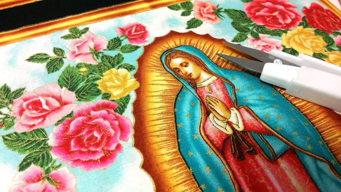 Tela dibujos virgen Maria