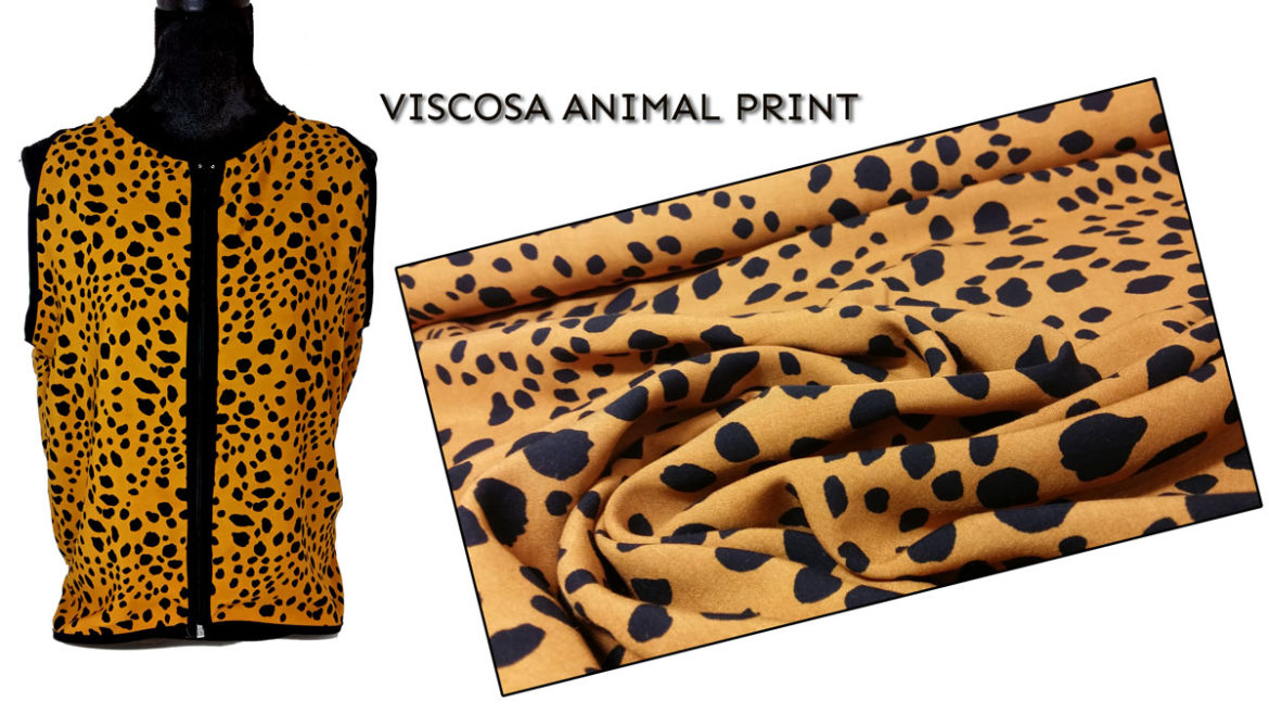 Tela viscosa animal print